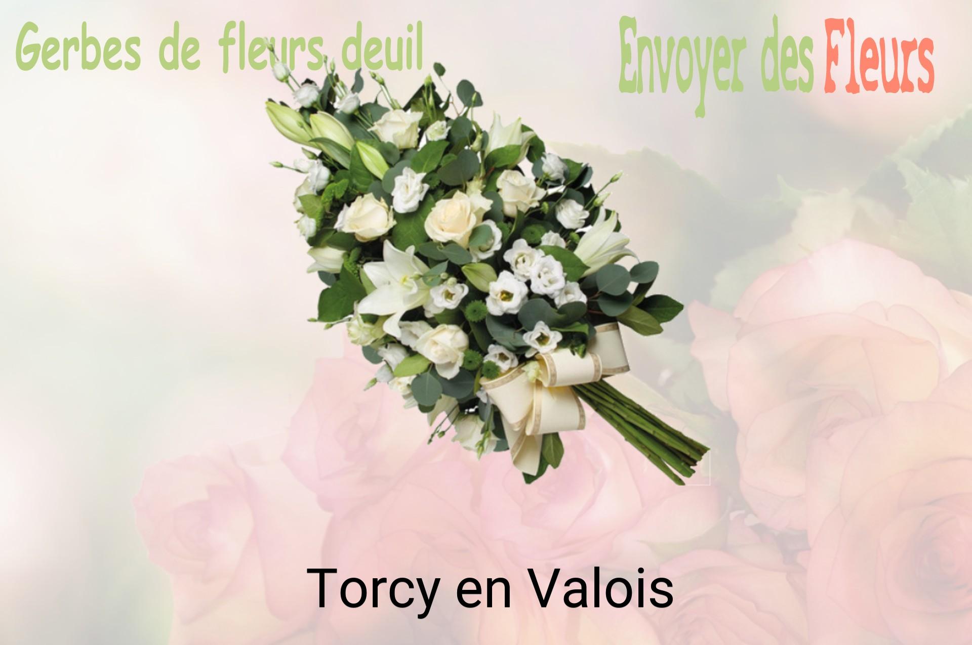 Gerbe de fleurs de deuil livrée à Torcy-en-Valois